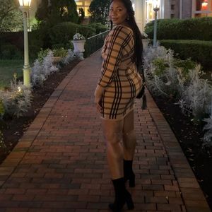 Black and Nudge Bodycon Dress